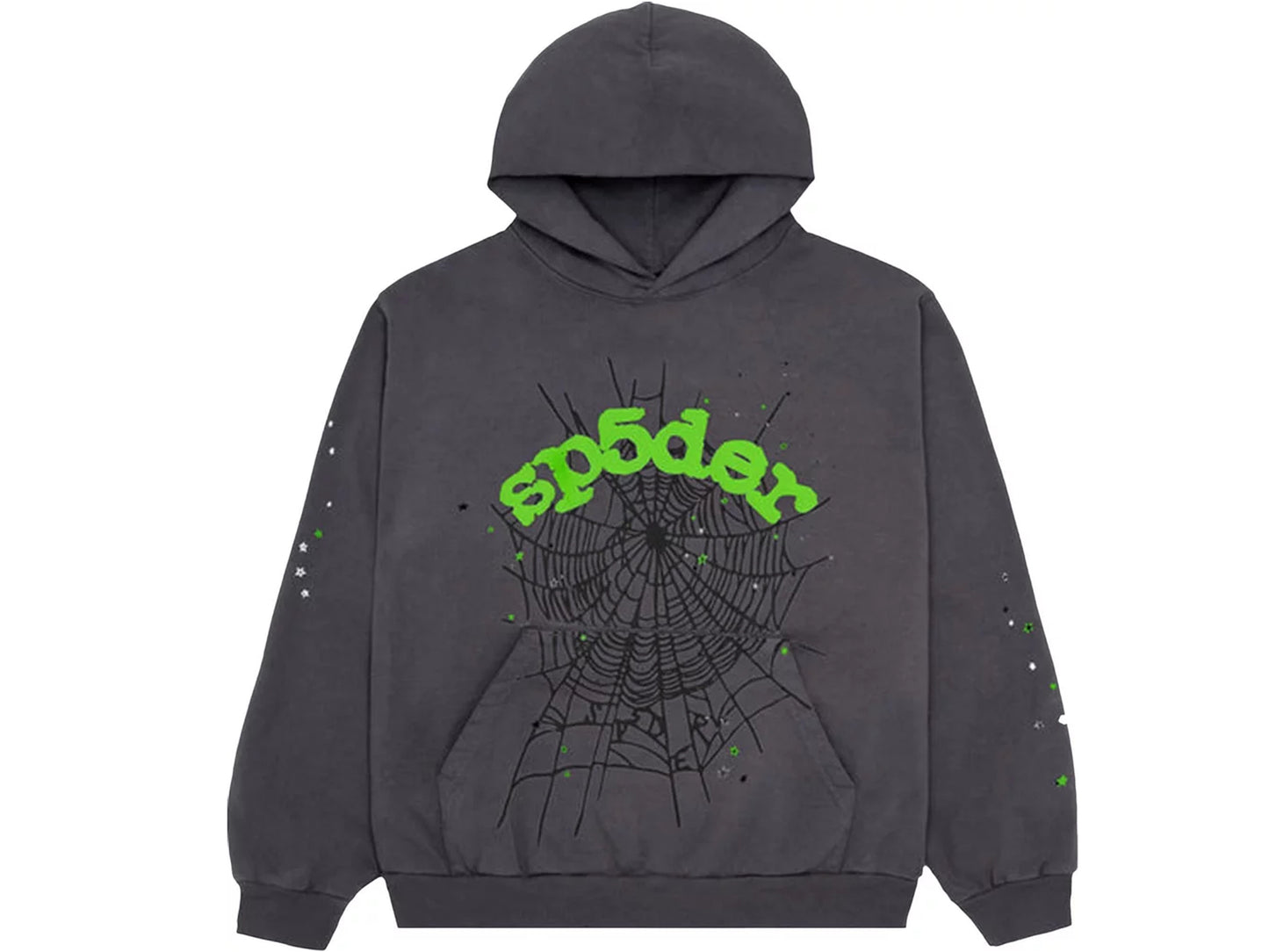 Sp5der Wait Web Hoodie Slate Grey